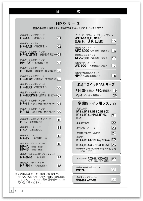 病院用スイッチ・工場用スイッチ・多機能トイレ用システム2